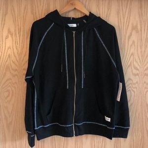 Men’s lightweight zip-up sweatshirt.